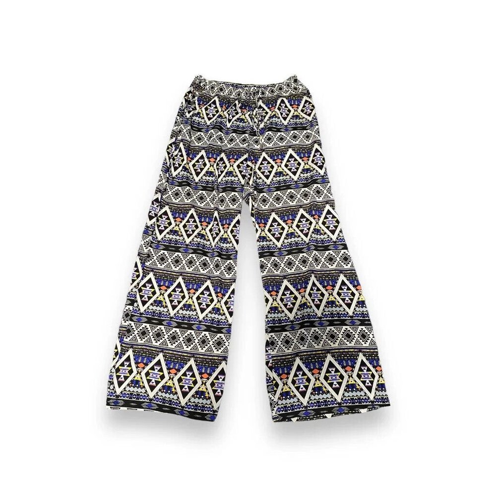 Poof! Aztec Festival Wide Leg Pants Size Medium